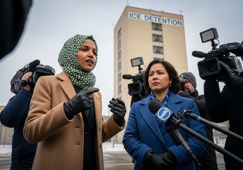 Ilhan Omar Kicked Out of ICE Detention Center After Drama